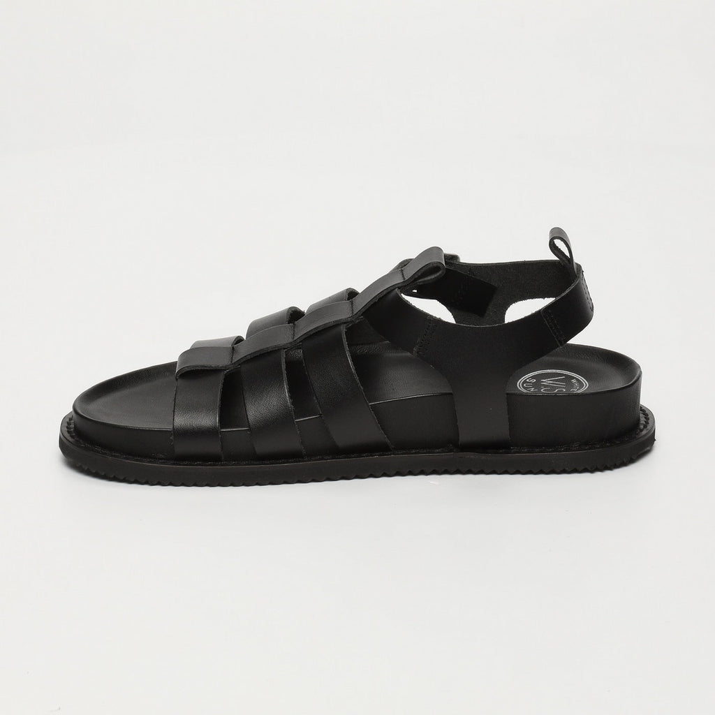 White Sun - Tyler Sandals - Black Buff - Black