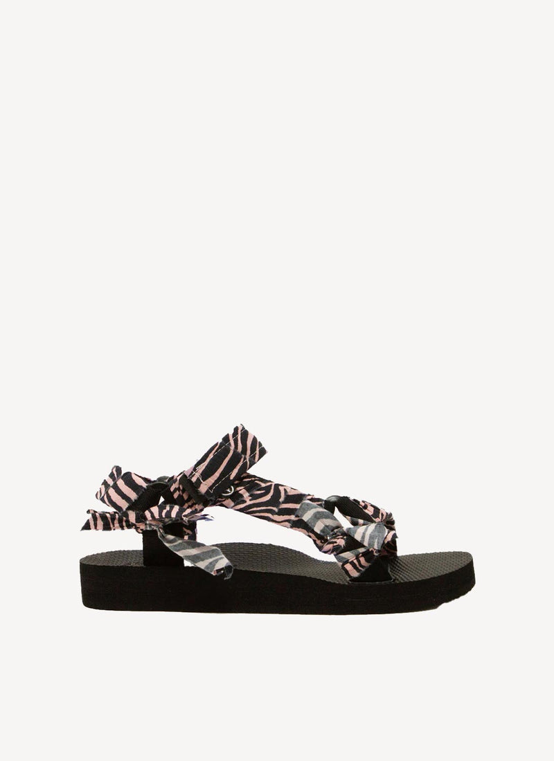 Arizona Love - Sandales Trekky Print - Noir Rose - Femme