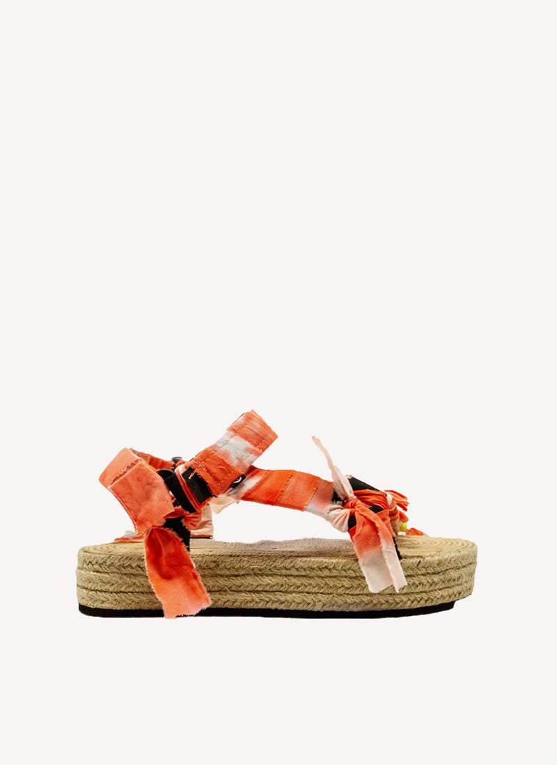 Arizona Love - Sandales Trekky Raffia - Orange - Femme