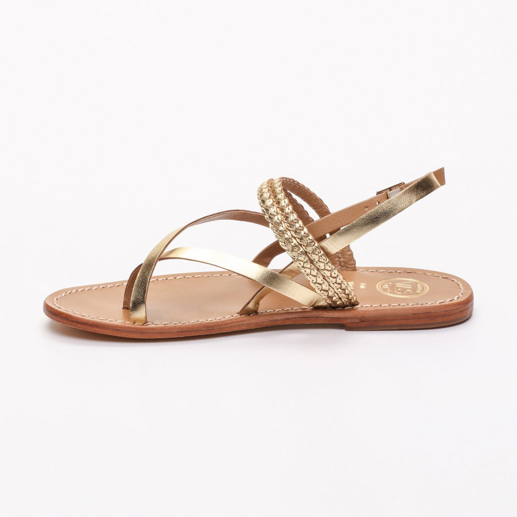 White Sun - Vanillae Sandals - Dark Gold Goat Leather - Dark Gold