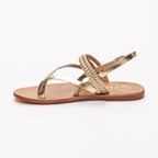 White Sun - Vanillae Sandals - Dark Gold Goat Leather - Dark Gold