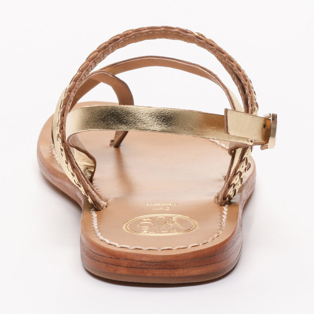 White Sun - Vanillae Sandals - Dark Gold Goat Leather - Dark Gold