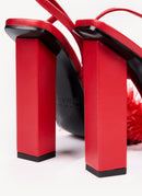 Just Cavalli - Sandales À Plumes - Rouge - Femme