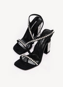 Just Cavalli - Sandales Croisées À Clous - Noir - Femme