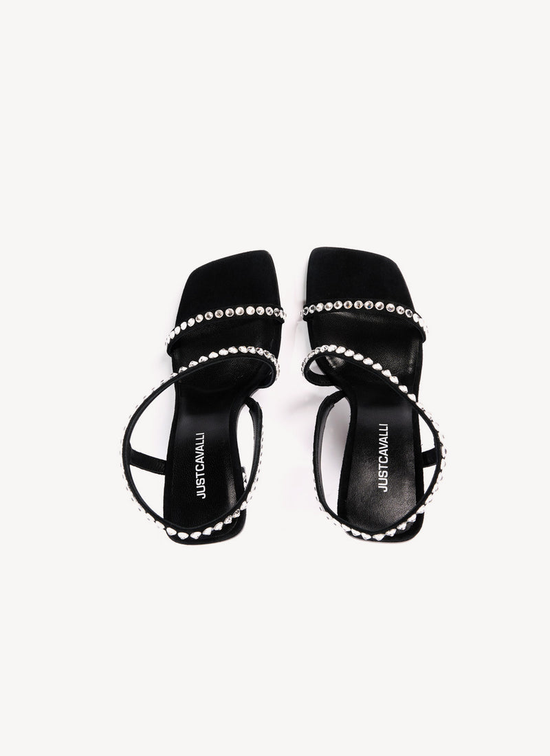 Just Cavalli - Sandales Croisées À Clous - Noir - Femme