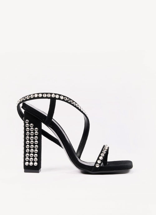 Just Cavalli - Sandales Croisées À Clous - Noir - Femme