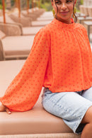 SANDRO Orange - Blouse À Pois