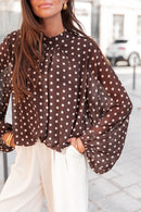 SANDRO Chocolat - Blouse À Pois