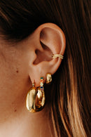 Composition de boucles d'oreilles femme plaqué or