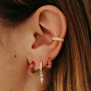 Composition de boucles d'oreilles femme plaqué or