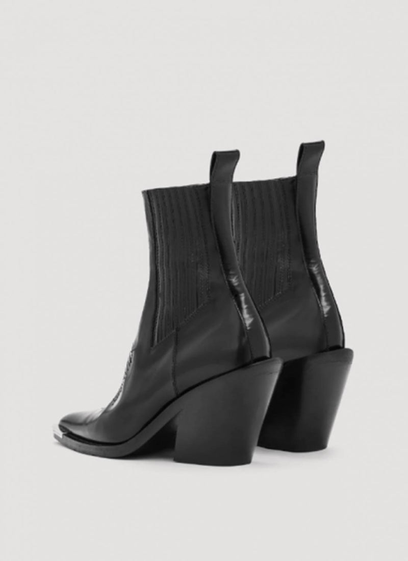 Rabanne - Bottines Santiag - Noir - Femme