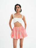 Jupe Sasha - Coral Vichy