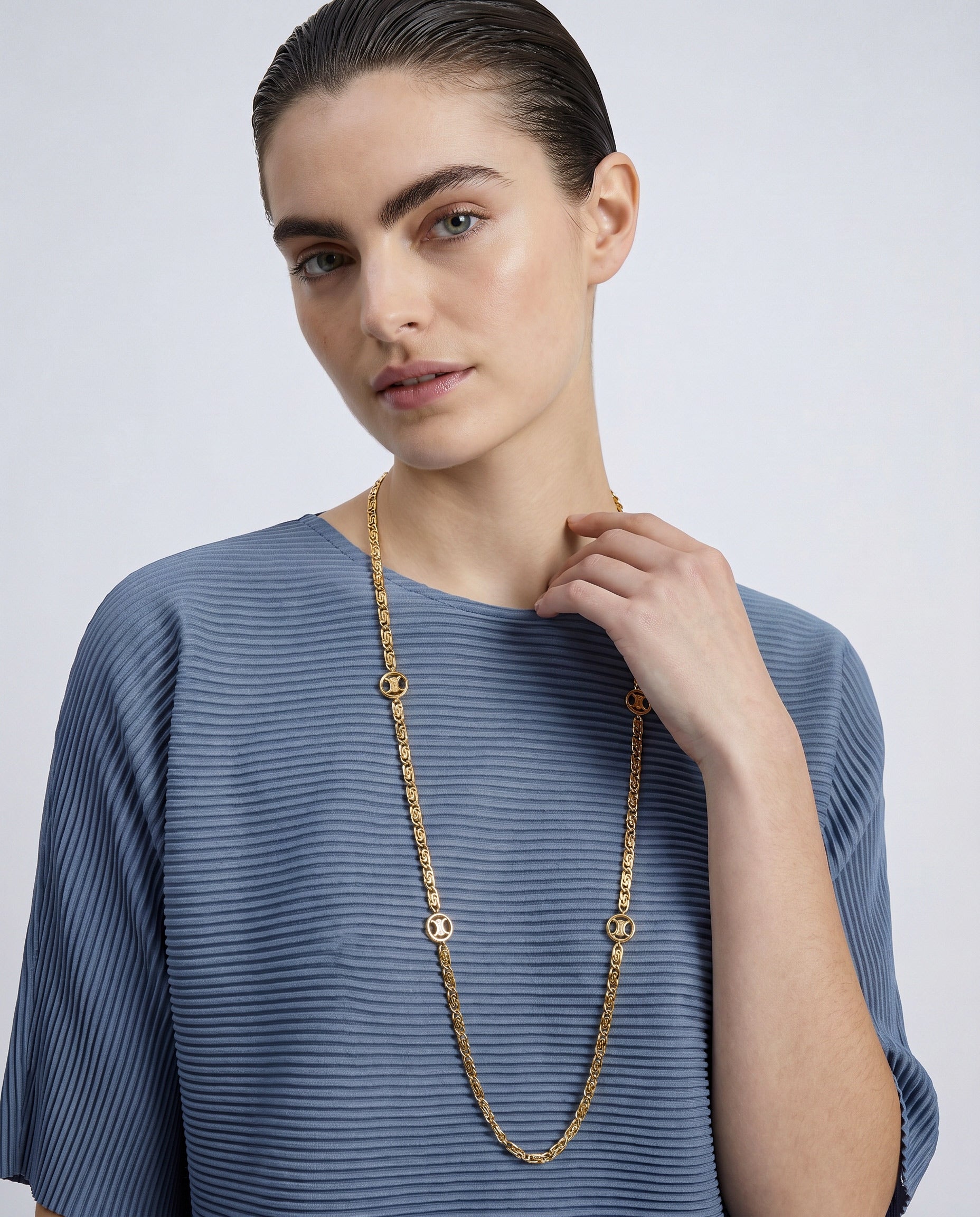 Céline Collar largo de eslabones Triomphe Vintage