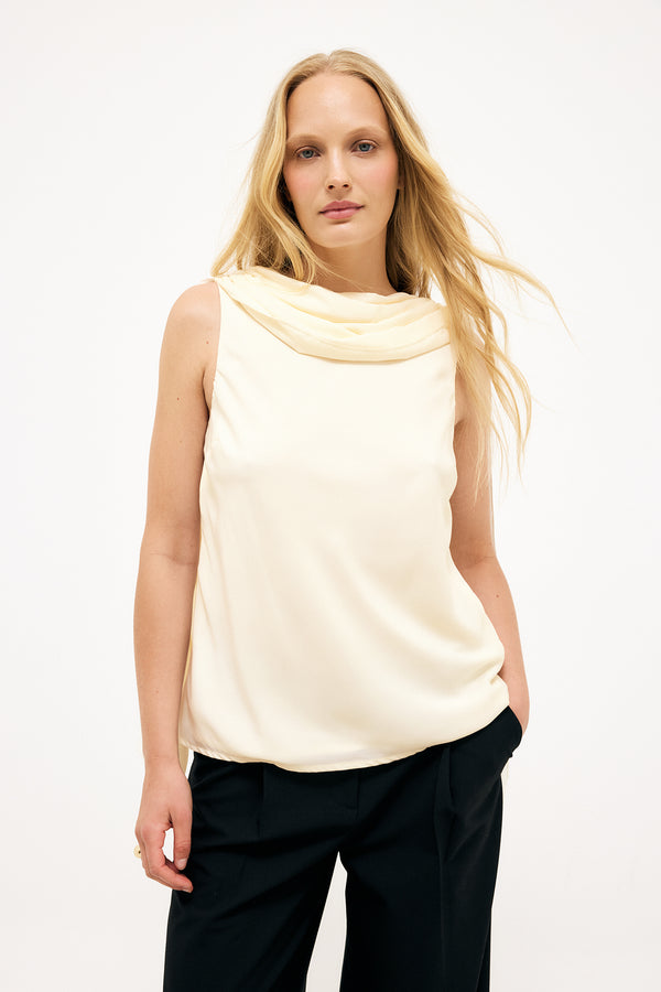 Top Écharpe Detail - Crème