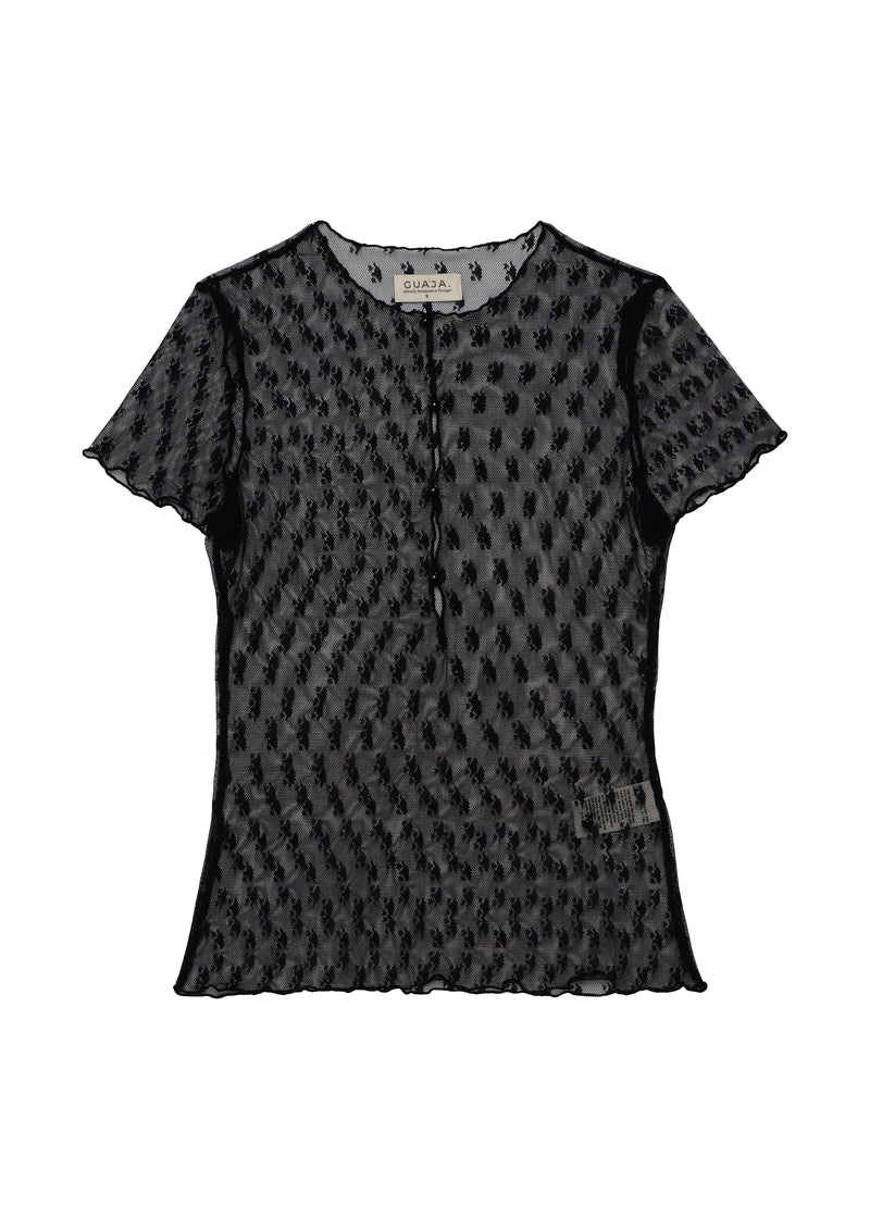 T-Shirt Scarlett Sheer Lace - Black