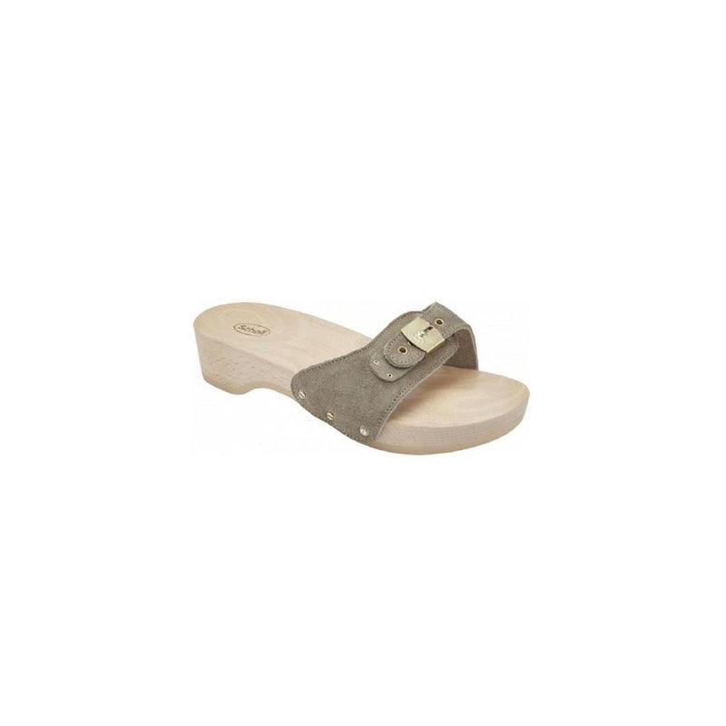 Scholl - Sabots Pescura Heel Daim Taupe - Kaki