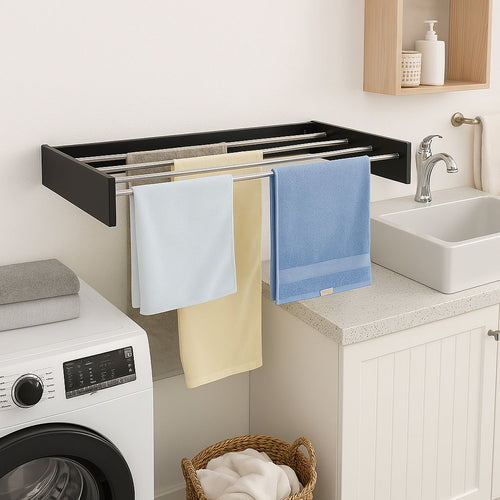 Séchoir À Linge Mural Cobra - Noir