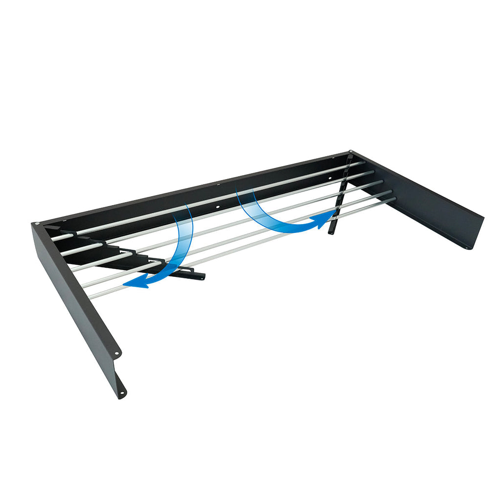 Étendoir À Linge Mural Réglable Cobra - 1M - Noir