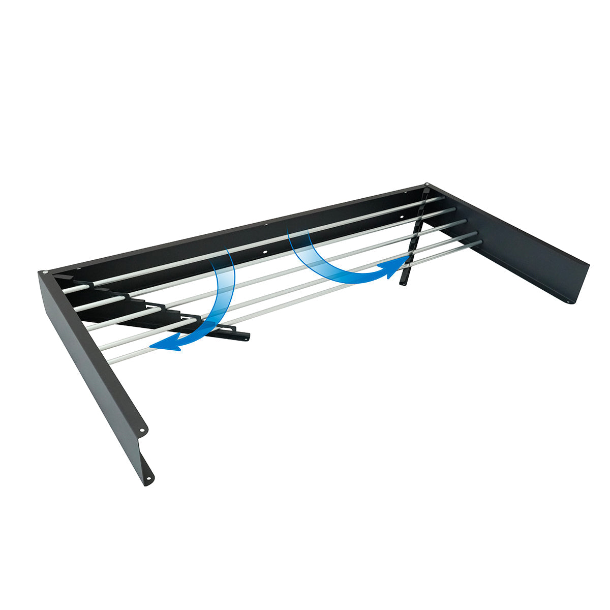 Étendoir À Linge Mural Réglable Cobra - 1M - Noir
