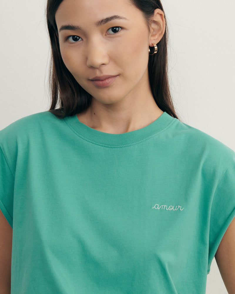 sedaine t-shirt 'amour'#color_malachite-green