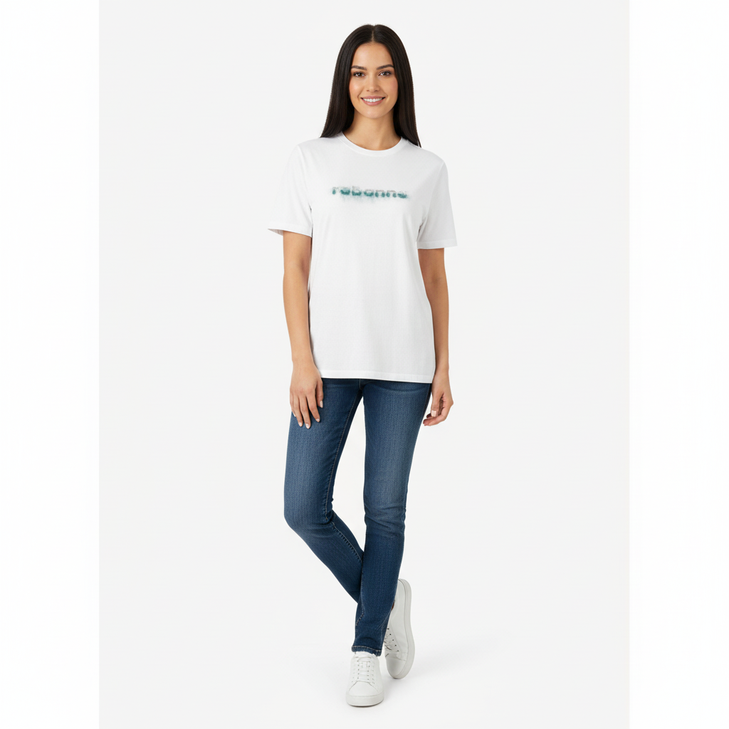 Knitted T-Shirt - Blue White