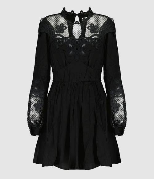 Self Portrait - Robe Dentelle Noir - Femme