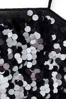 Robe Nuisette Courte À Sequins Noir
