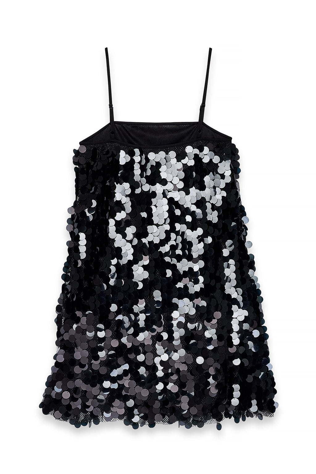 Robe Nuisette Courte À Sequins Noir