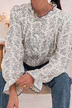 SÉRÉNA Blue - Cotton Gauze Shirt