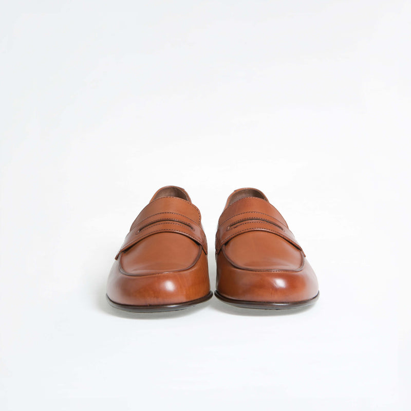 Mocassins Serge - Cuir De Veau Lisse - Camel
