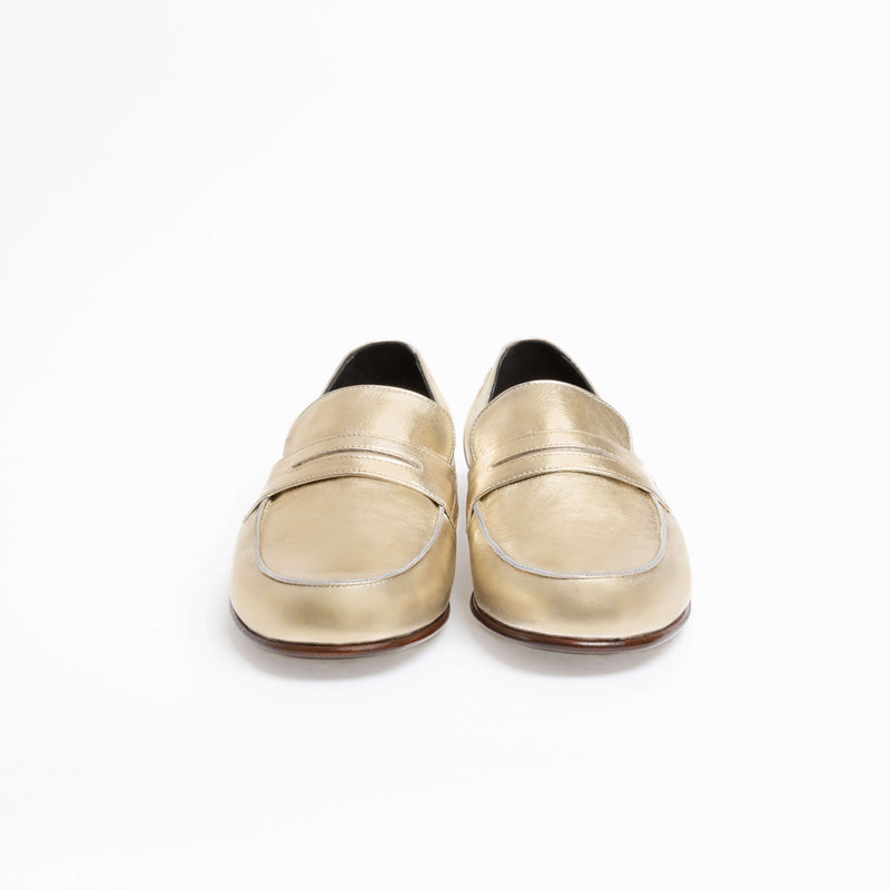 Mocassins Serge - Cuir De Veau Lisse Or