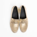 Mocassins Serge - Cuir De Veau Lisse Or