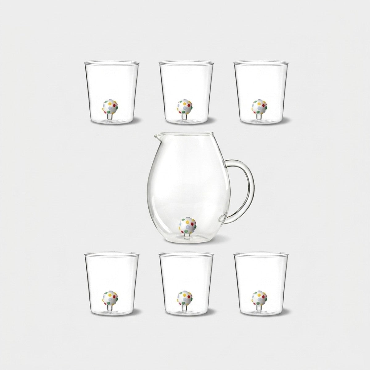 Candies Bonbon - Lot De 7 Pièces (6 Verres + Carafe)