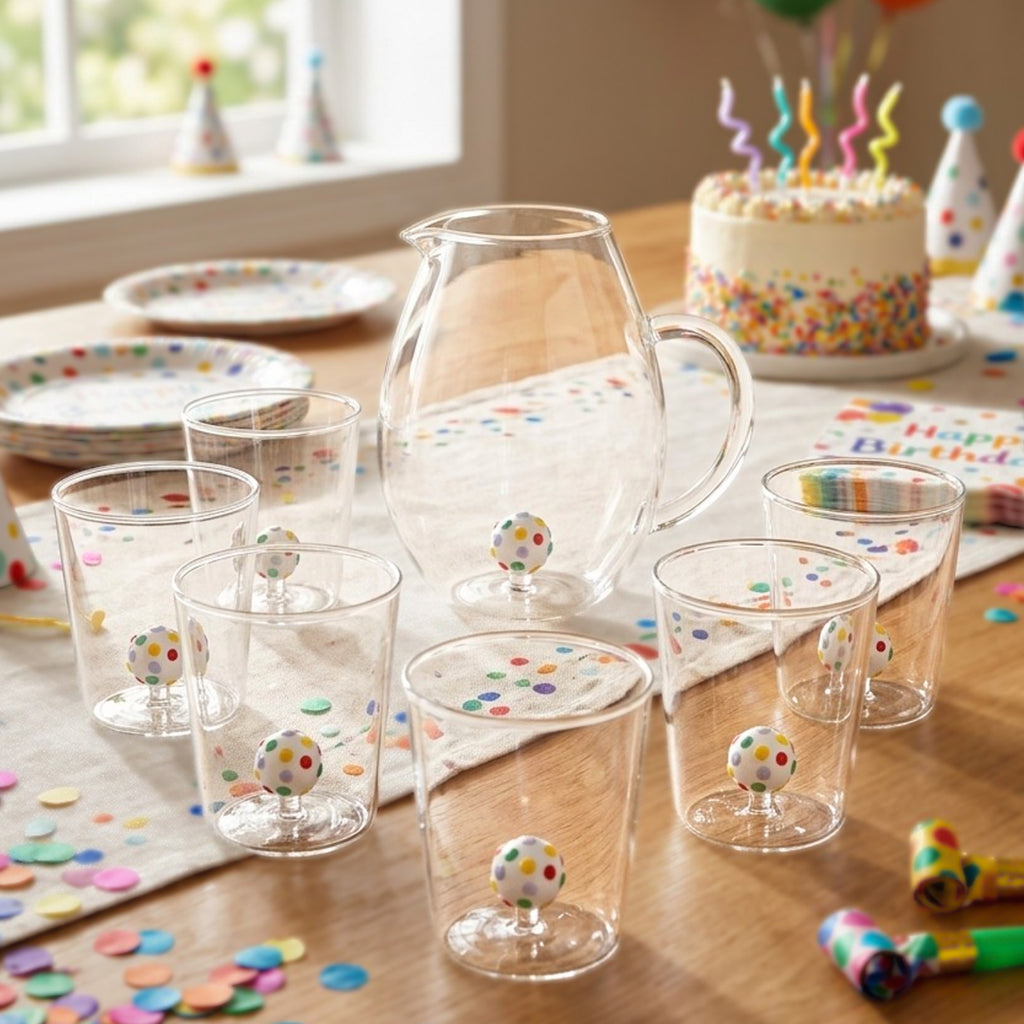 Candies Bonbon - Lot De 7 Pièces (6 Verres + Carafe)