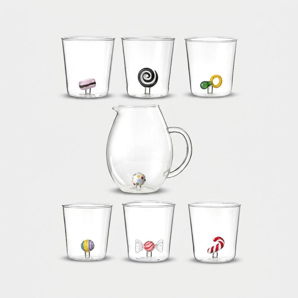 Candies Mix 2 - Lot De 7 Pièces (6 Verres + Carafe)