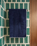 Bath Towel - Midnight Blue with White Piping