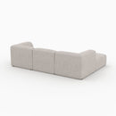 Canapé modulable Hestia en tissu beige 3 places avec pouf