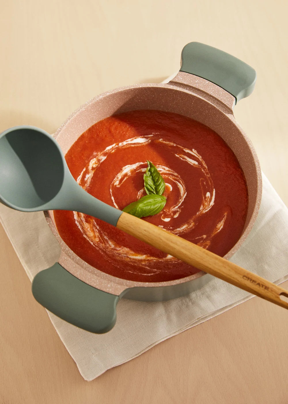 Kitchenware Studio - Ustensiles De Cuisine En Silicone Et Bois - Sauge