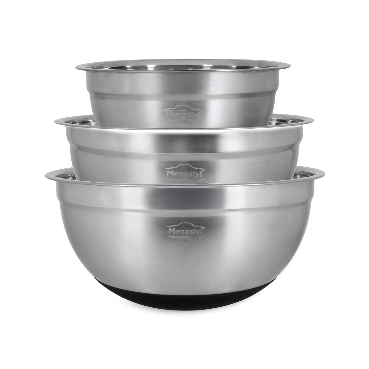 Set De 3 Bols À Mélanger - Acier Inoxydable