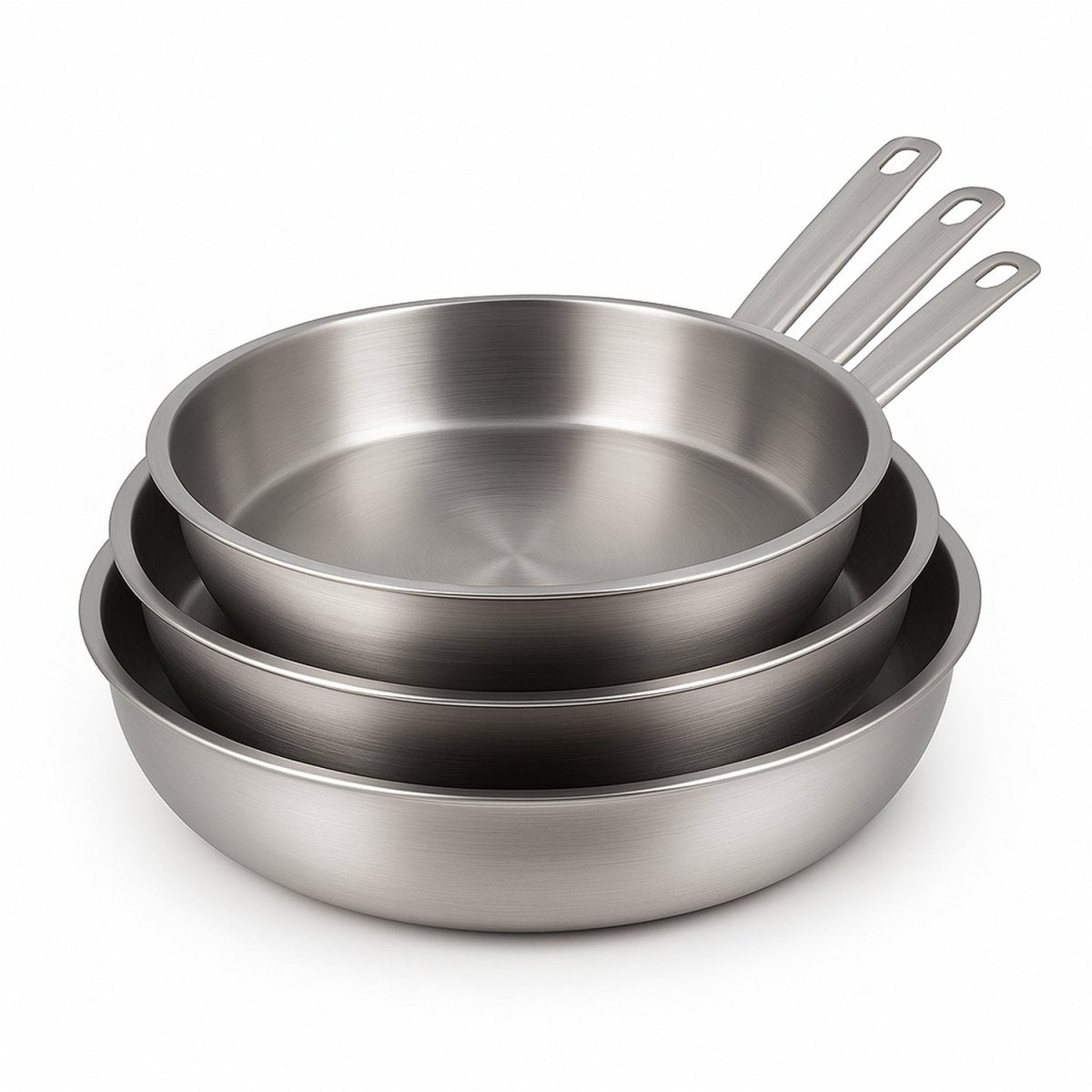 "Professionnel" - Set De 3 Sartenes - Acero Inoxidable
