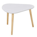 Set De 3 Tables Gigognes Blanc Et Bois - Blanc