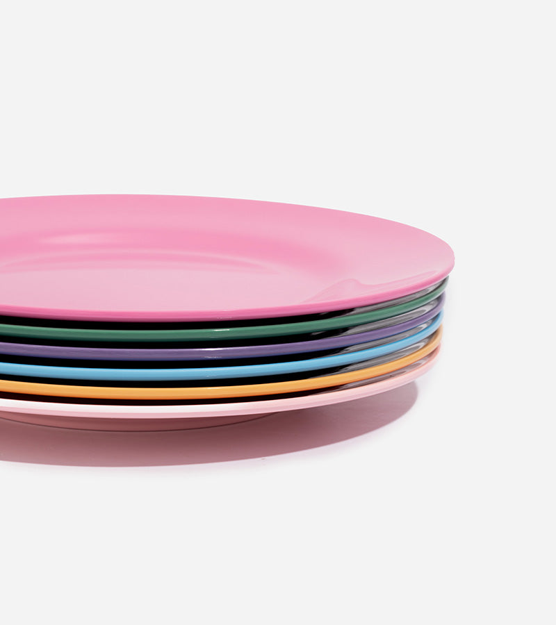 Set of 6 Rice coloured melamine plates