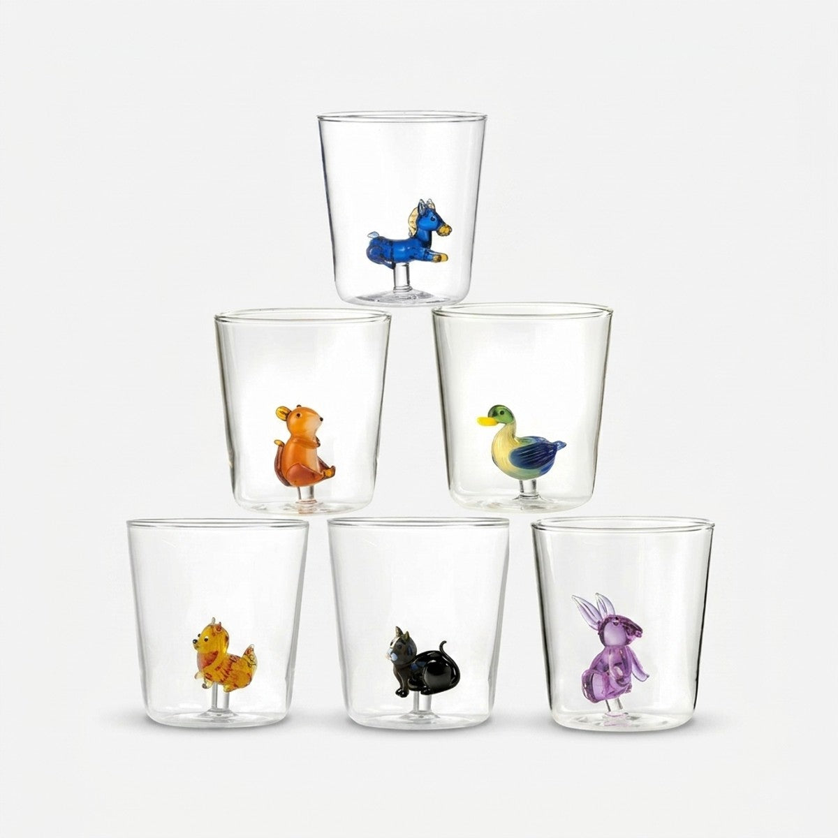 Pet Friends Mix 4 - Lot De 6 Verres Décorés