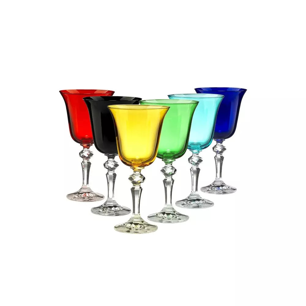 Zaccaria - Lot De 6 Flûtes - H20,8 Cm - Coloris Assortis