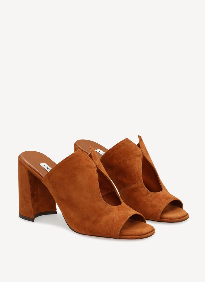 Aquazzura - Mules À Talons Sexy Thing - Camel - Femme