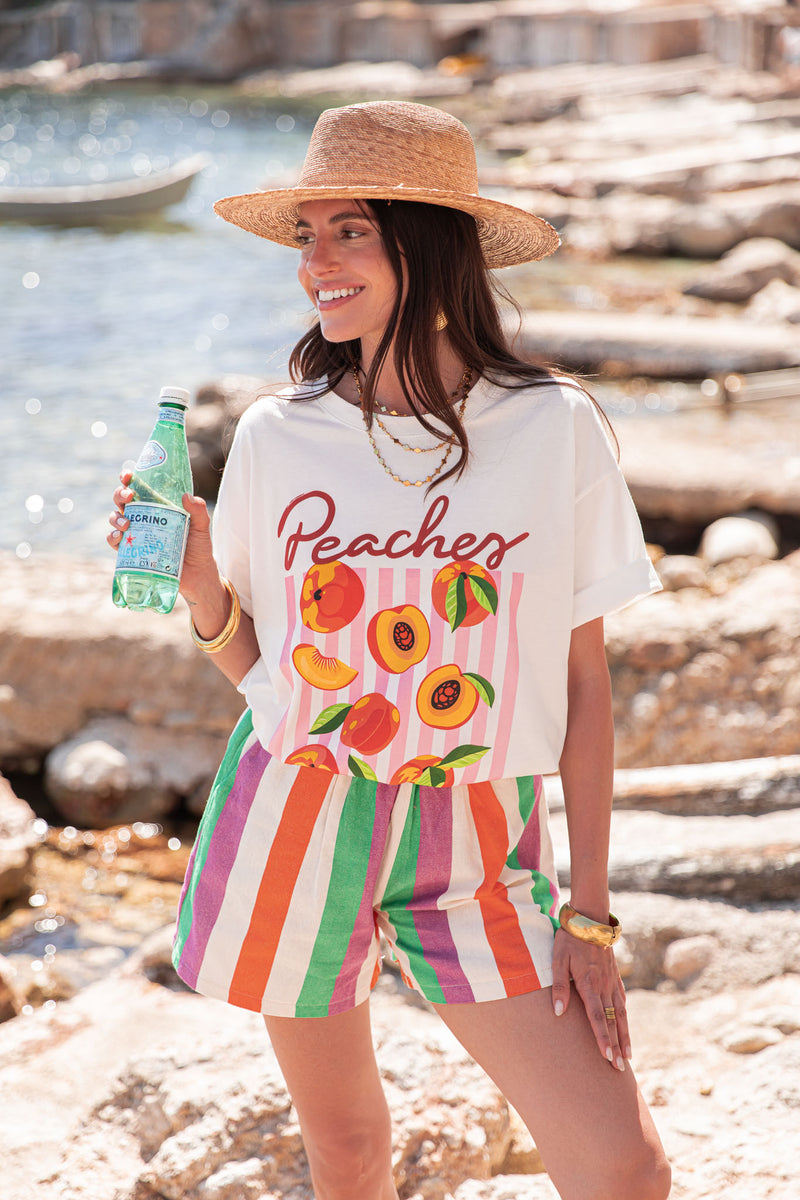 SHAÏNICE Multicolore - Short Rayé