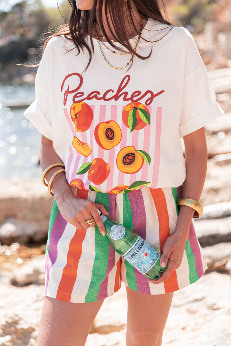 SHAÏNICE Multicolore - Short Rayé