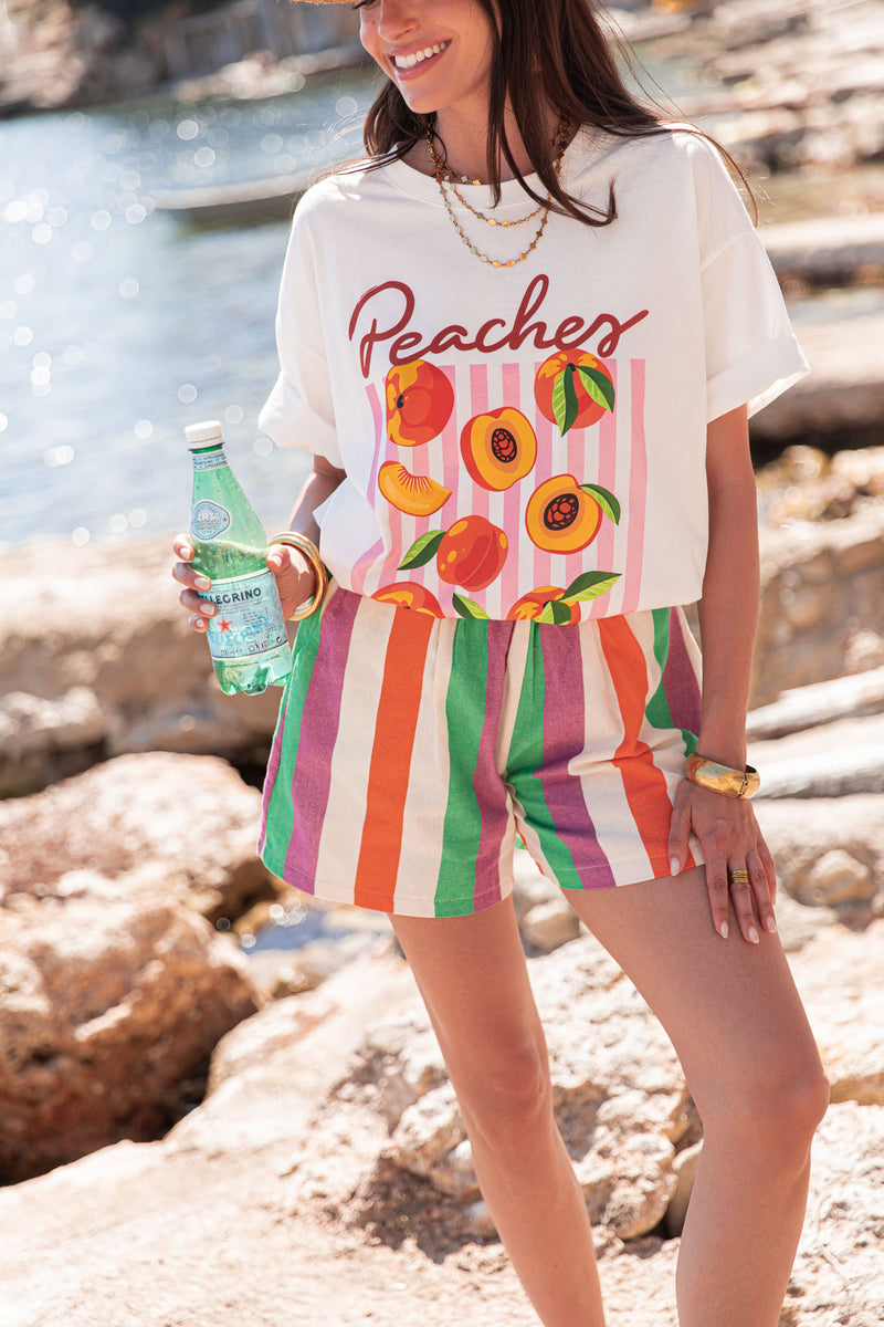 SHAÏNICE Multicolore - Short Rayé