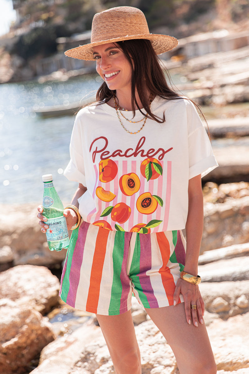 SHAÏNICE Multicolore - Short Rayé