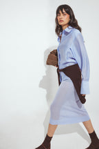 Jupe Sheer Thin Knitted - Lilas